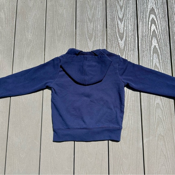 Primary navy zip up hoodie with rainbow star and striped cuffs - Picture 6 of 6